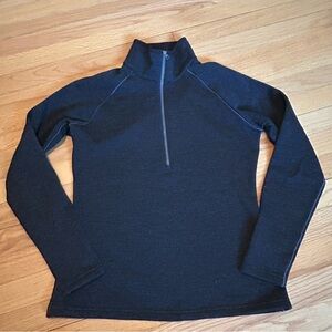 Kuhl Wool Quarter Zip Dark Charcoal Gray Size Small